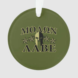 Molon Labe Spartan Helmet 5 Sterne Ornament