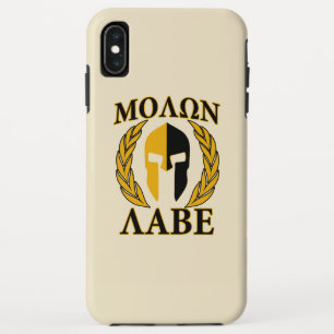 Molon Labe Spartan Helmet Laurels Beige Case-Mate iPhone Hülle