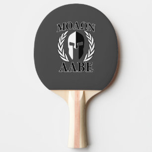 Molon Labe Spartan Helmet Laurels Black Tischtennis Schläger