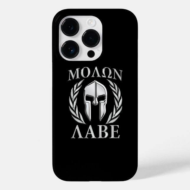 Molon Labe Spartan Helmet Laurels Case-Mate iPhone Hülle (Rückseite)