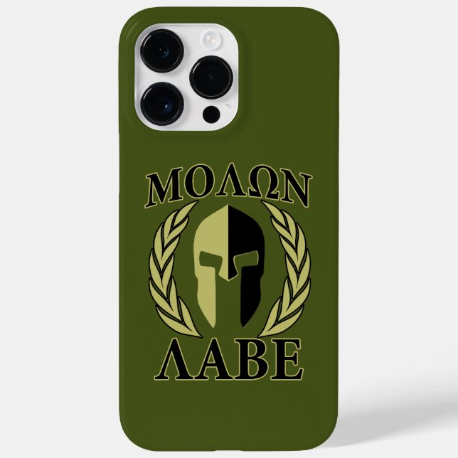 Molon Labe Spartan Helmet Laurels Case-Mate iPhone Hülle (Rückseite)
