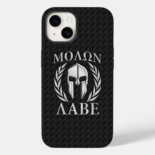 Molon Labe Spartan Helmet Laurels Case-Mate iPhone Hülle (Rückseite)