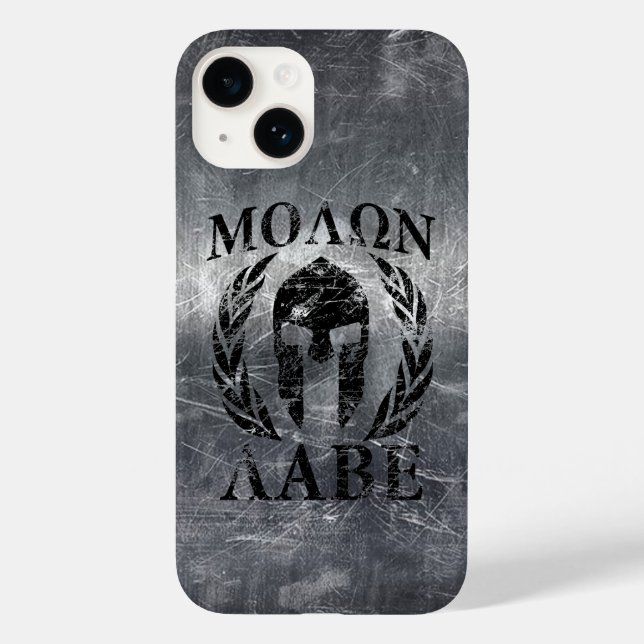 Molon Labe Spartan Helmet Laurels Case-Mate iPhone Hülle (Rückseite)