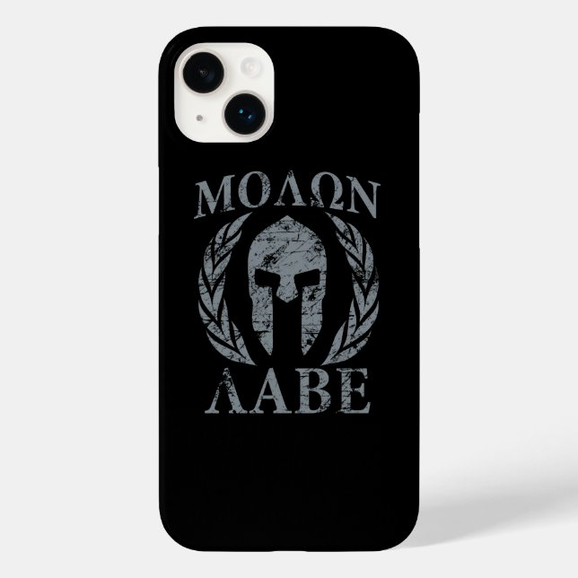 Molon Labe Spartan Helmet Laurels Case-Mate iPhone Hülle (Rückseite)
