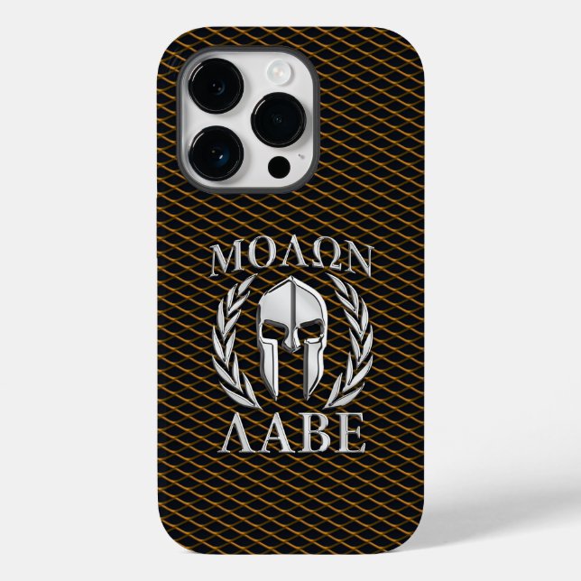 Molon Labe Spartan Helmet Laurels Case-Mate iPhone Hülle (Rückseite)