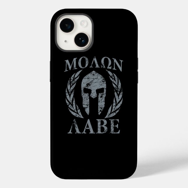 Molon Labe Spartan Helmet Laurels Case-Mate iPhone Hülle (Rückseite)