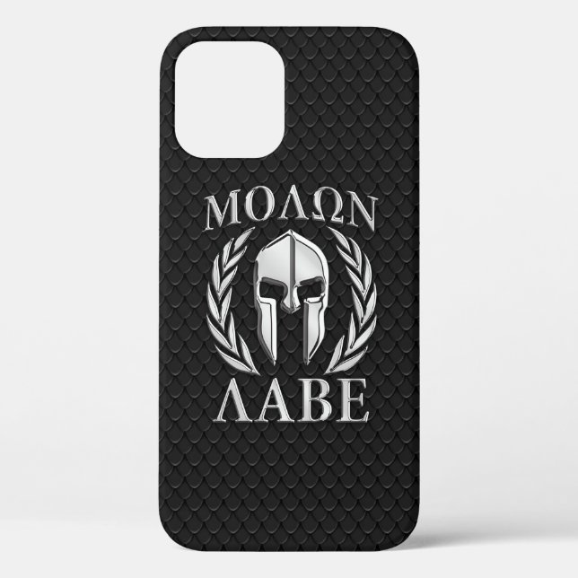 Molon Labe Spartan Helmet Laurels Case-Mate iPhone Hülle (Rückseite)