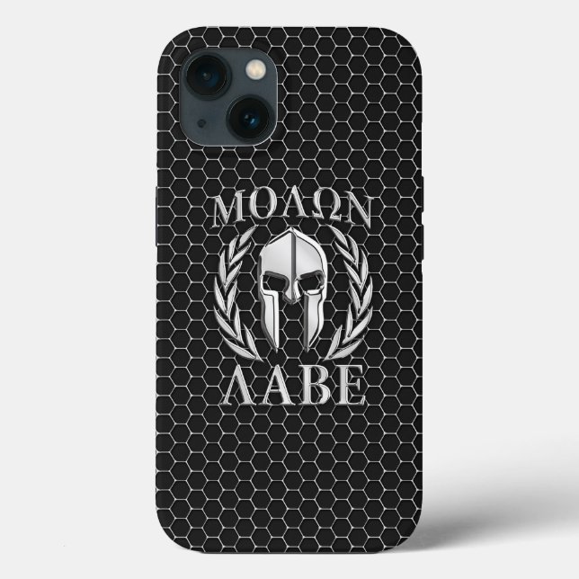 Molon Labe Spartan Helmet Laurels Case-Mate iPhone Hülle (Rückseite)