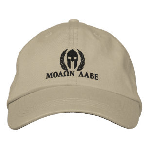 Molon Labe Spartan Helmet Laurels Embroidery Bestickte Baseballkappe