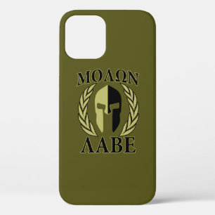 Molon Labe Spartan Helmet Laurels Olive Green Deko Case-Mate iPhone Hülle