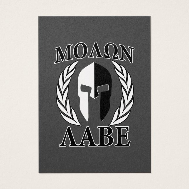 Molon Labe Spartan Mask Armor Laurels Monochrome (Vorderseite)