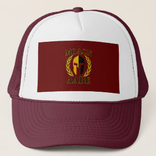 Molon Labe Spartan Mask Laurels Burgundy Red Truckerkappe