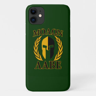 Molon Labe Spartan Mask Laurels Gold iPhone 11 Hülle
