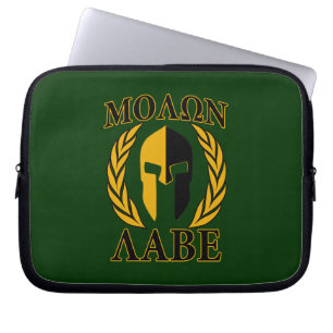Molon Labe Spartan Mask Laurels Gold Laptopschutzhülle