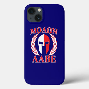 Molon Labe Spartan Mask Laurels Navy Blue Case-Mate iPhone Hülle