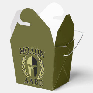 Molon Labe Spartan Mask Laurels Olive Green Geschenkschachtel