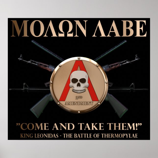 Molon Labe - Spartan Shield Poster (Vorne)