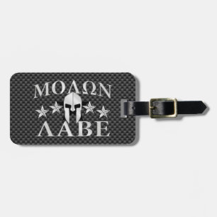 Molon Labe Spartan Warrior 5 Sterne Carbon Gepäckanhänger