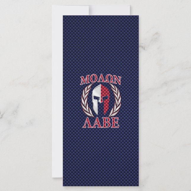 Molon Labe Spartan Warrior Carbon Fibre Print (Vorderseite)