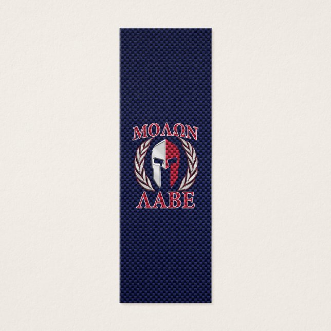 Molon Labe Spartan Warrior Carbon Fibre Print (Vorderseite)