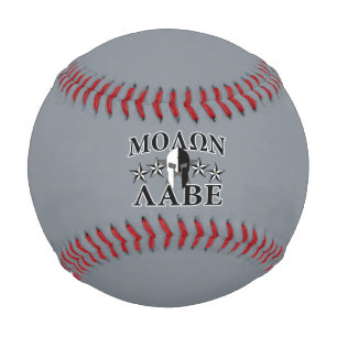 Molon Labe Spartan Warrior Helmet 5 Sterne B&W Baseball