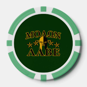 Molon Labe Spartan Warrior Helmet 5 Sterne Pokerchips
