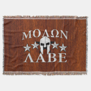 Molon Labe Spartan Warrior Helmet Mahogany Decke