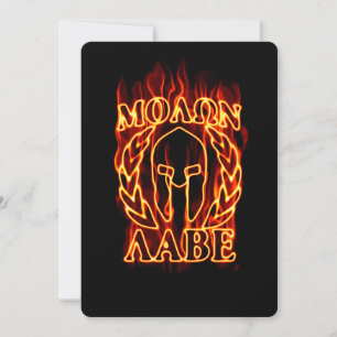 Molon Labe Spartan Warrior in Flammen