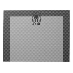 Molon Labe Spartan Warrior Laurels Carbon Decor Notizblock
