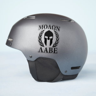 Molon Labe Spartan Warrior Laurels Carbon Style Aufkleber