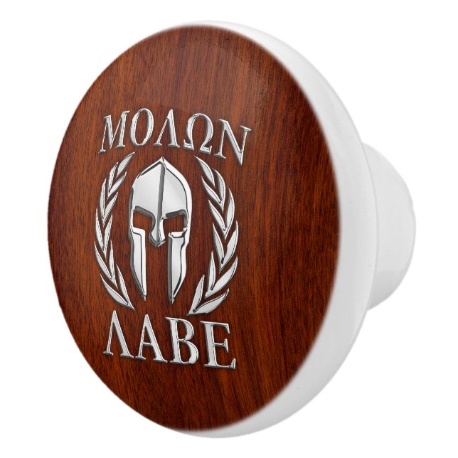 Molon Labe Spartan Warrior Laurels Keramikknauf (Rechts)