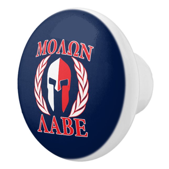 Molon Labe Spartan Warrior Laurels Keramikknauf (Rechts)