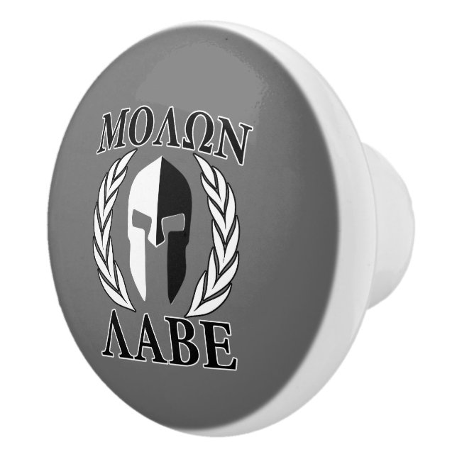 Molon Labe Spartan Warrior Laurels Keramikknauf (Rechts)