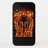 Molon Labe Spartan Warrior on Fire