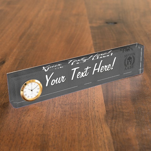 Molon Labe spartanische Kriegers-Lorbeer Namensplakette (Seite)