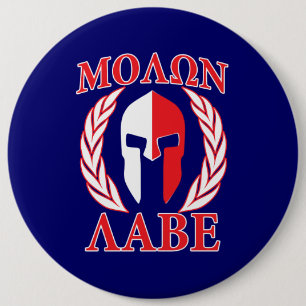 Molon Labe spartanisches Button