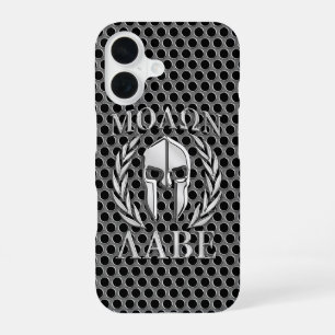 Molon Labe Spartiatenhelm Lorbeerzweige iPhone 16 Hülle