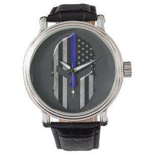 Molon Labe Thin Blue Line Armbanduhr