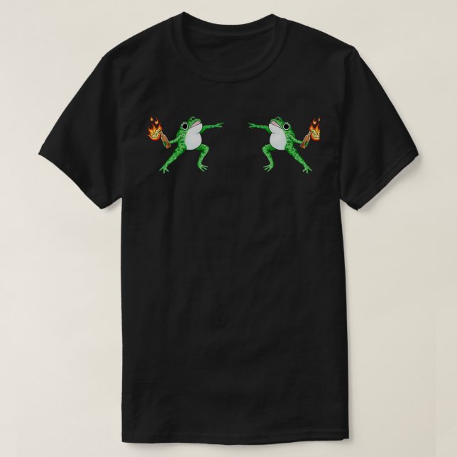 Molotov Cocktail Frog T-Shirt (Design vorne)