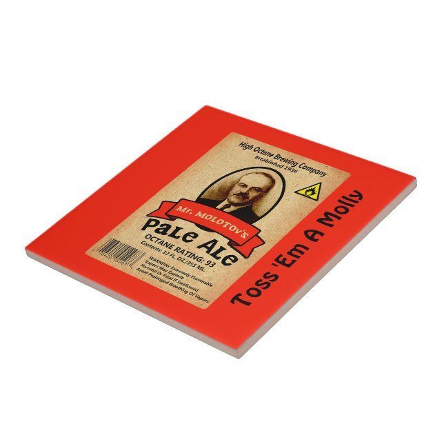 Molotovs Etikett für bleifreie Ale Fliese (Seite)