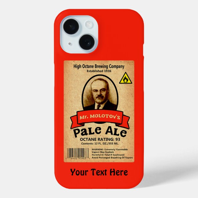 Molotovs Fall "Pale Ale Label Case-Mate iPhone Cas Hülle (Rückseite)