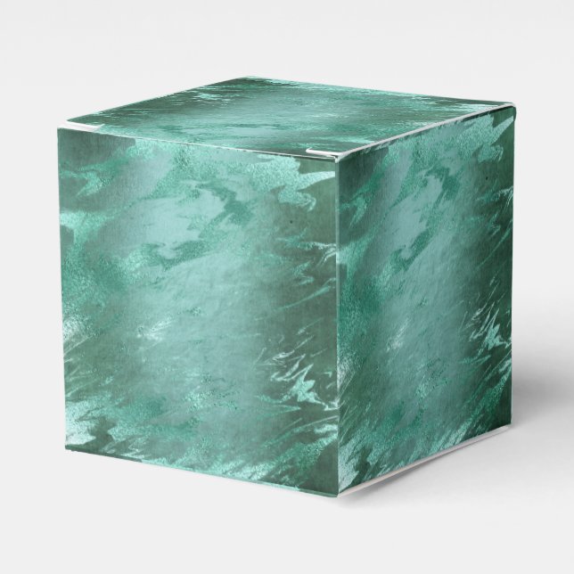 Molten Jade | Smarald Green Luxury Marble Geschenkschachtel (Vorderseite)
