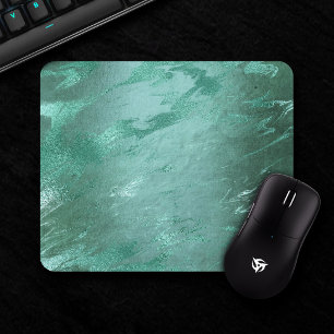 Molten Jade   Smarald Green Luxury Marble Mousepad
