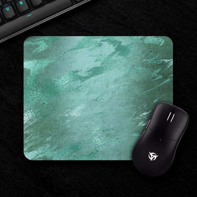 Molten Jade | Smarald Green Luxury Marble Mousepad (Von Creator hochgeladen)