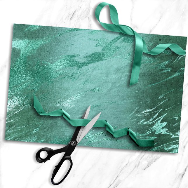 Molten Jade | Smarald Green Luxury Marble Seidenpapier (Von Creator hochgeladen)