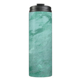 Molten Jade | Smarald Green Luxury Marble Thermosbecher