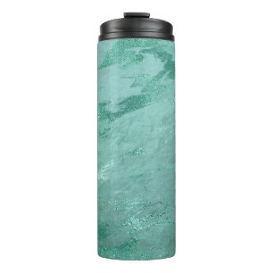 Molten Jade   Smarald Green Luxury Marble Thermosbecher
