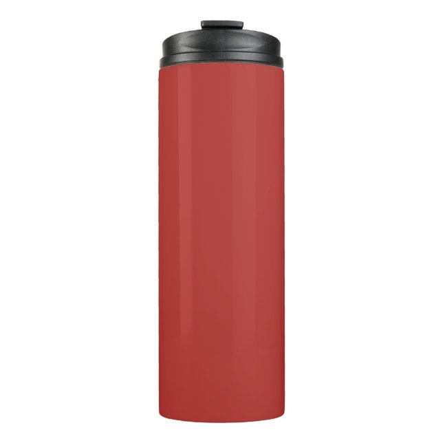 Molten Lava Dark Red Solid Color Print Thermosbecher (Vorderseite)