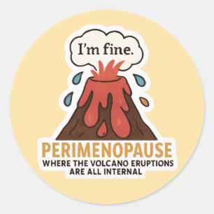 Molten Mood Swing Sticker - Perimenopause Vulkan