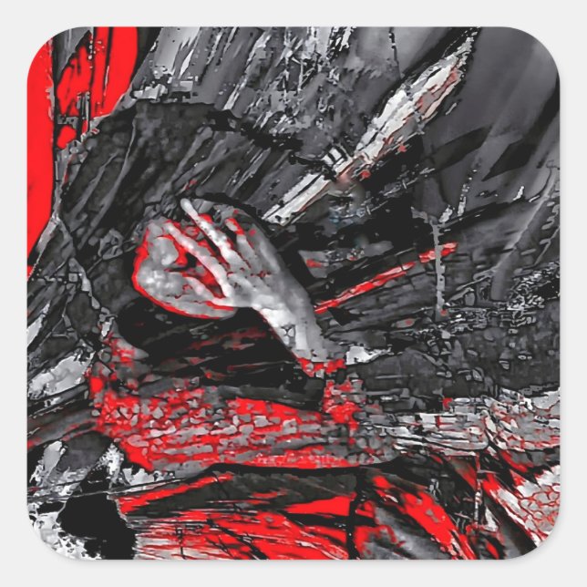 Molten Soul Quadratischer Aufkleber (Vorderseite)